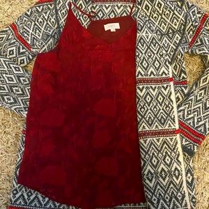 LOFT - Red Racerback blousy tank top